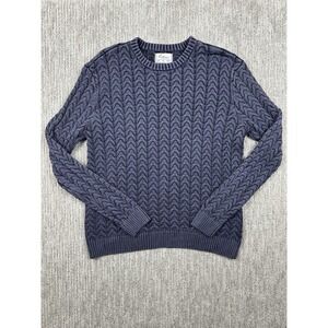 California Shirt‎ Co. Sweater Mens XL Purple Cableknit Crewneck